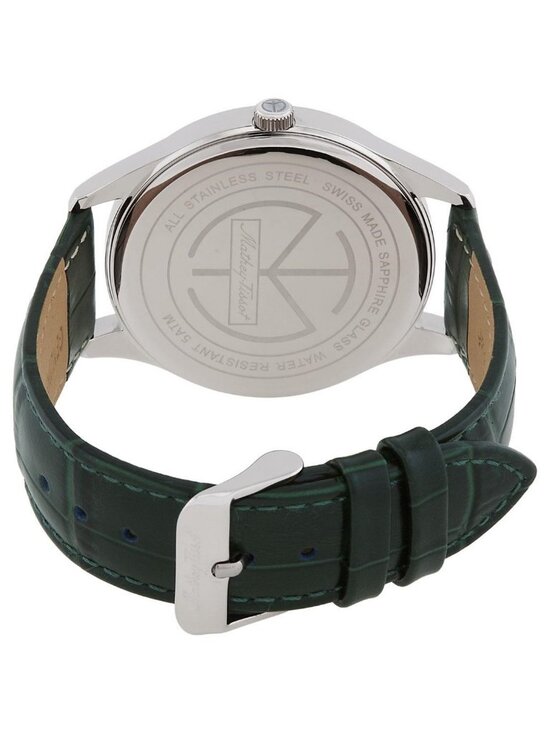 NWT Mathey-Tissot Urban Moon Quartz Moon Phase Green Dial Men\'s Watch